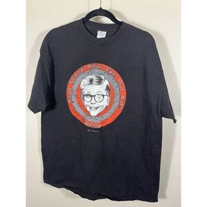 Vintage Y2K Christmas Story Short Sleeve Shirt You'll Shoot Your Eye Out XL